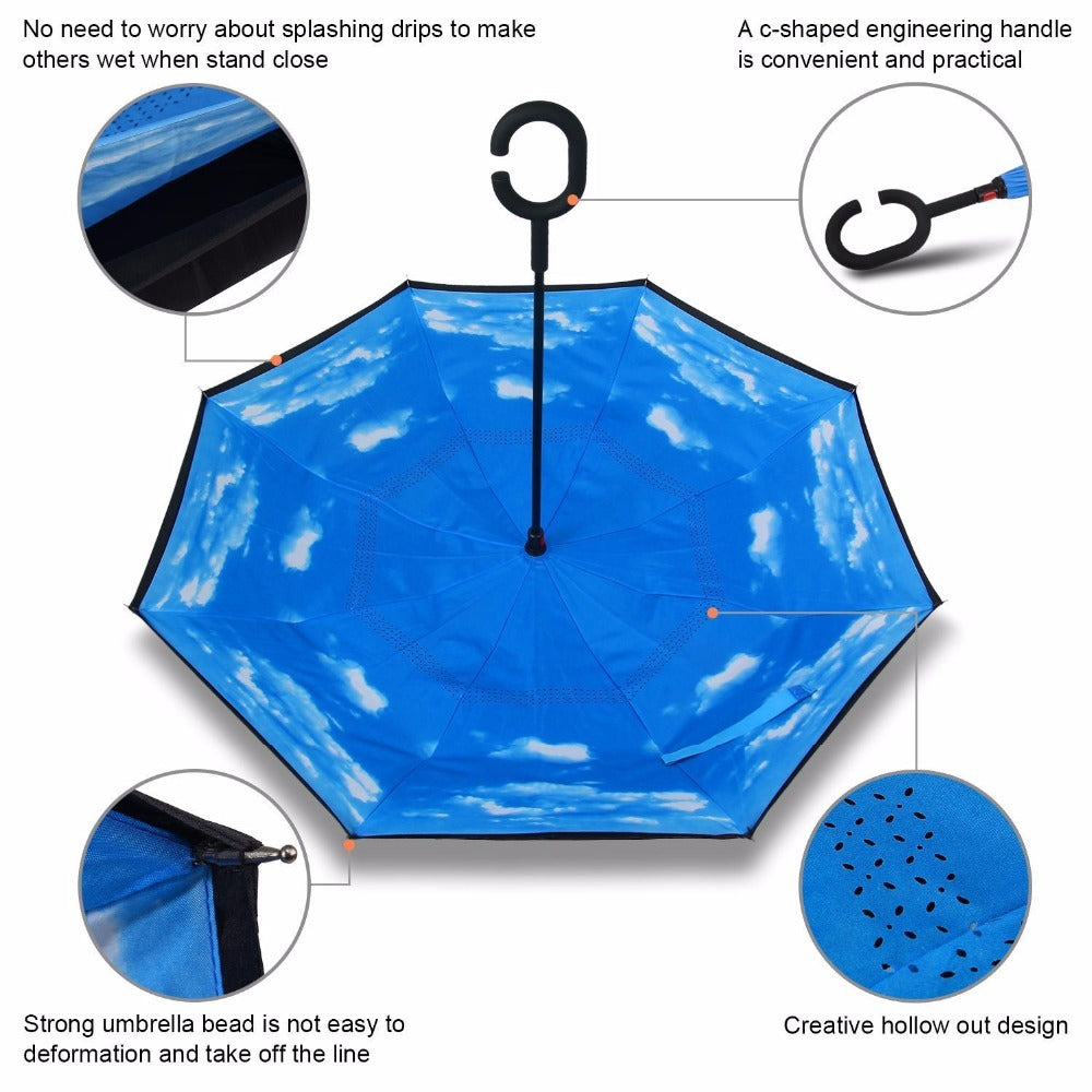 Creative Reverse Double Layer Umbrella