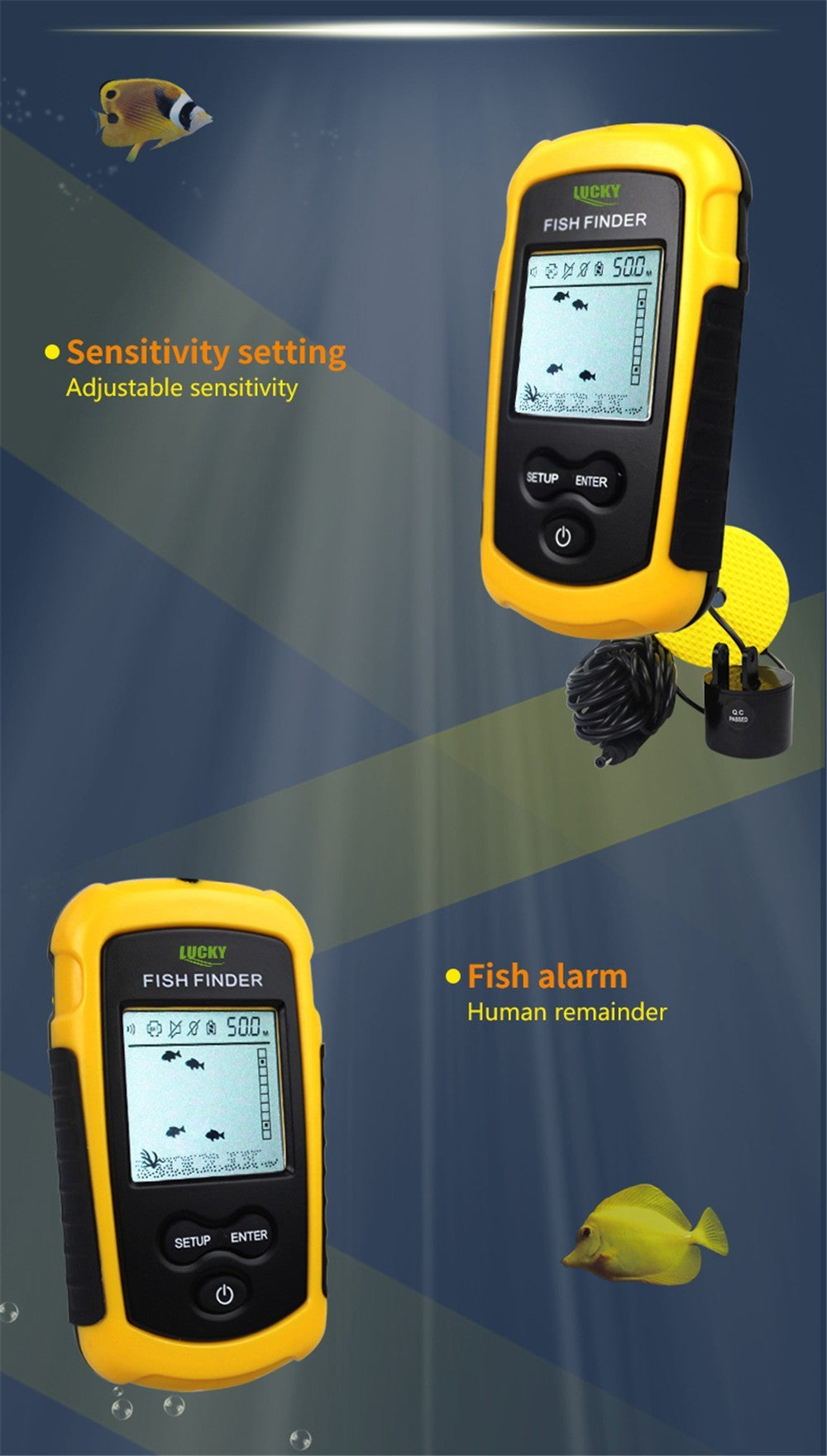 FISH FINDER PORTABLE SONAR LCD