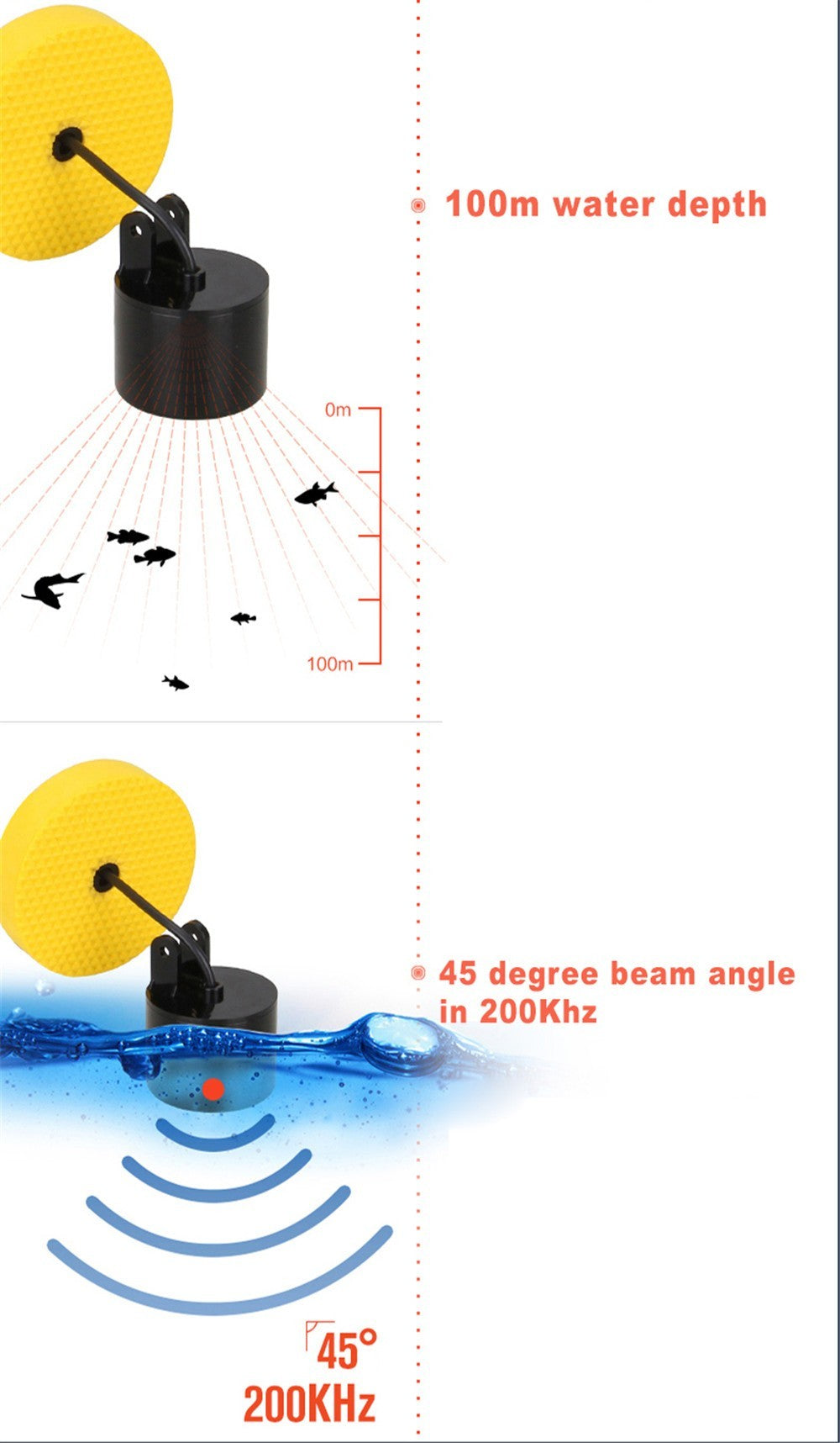 FISH FINDER PORTABLE SONAR LCD