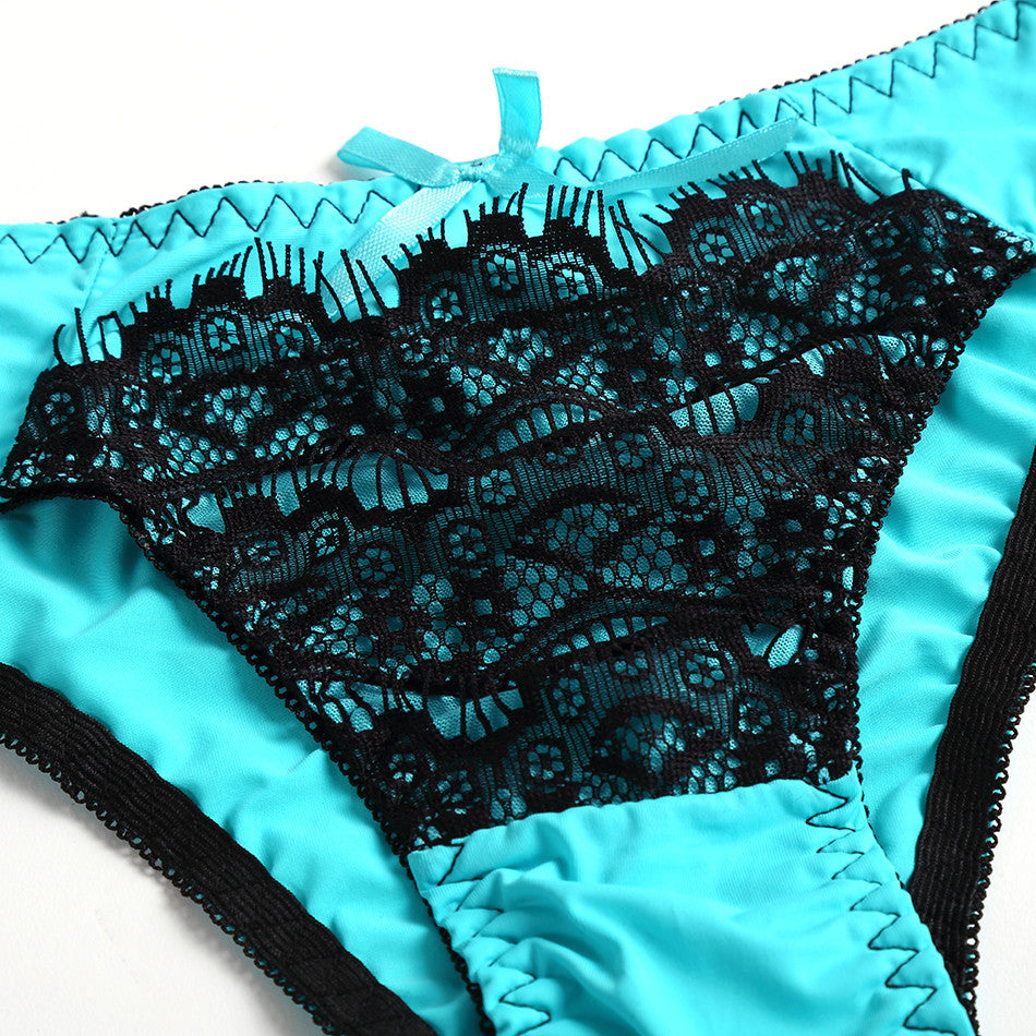 Sexy Embroidery Bra Set lace push up