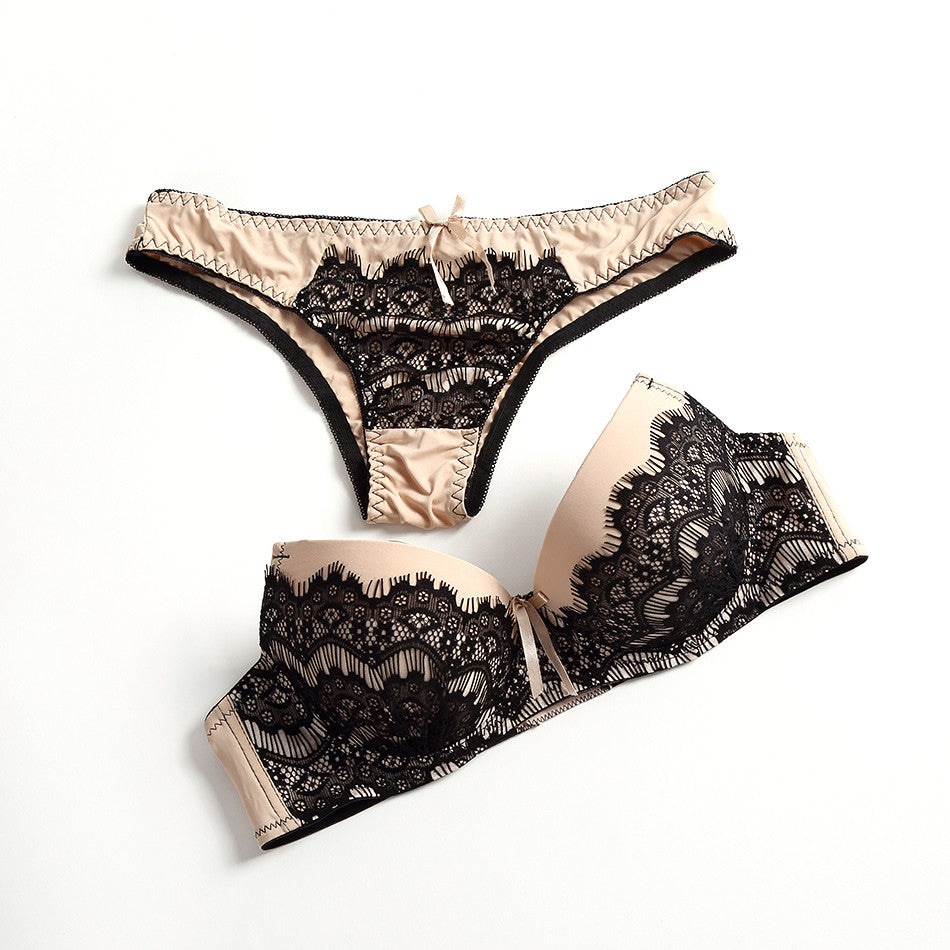 Sexy Embroidery Bra Set lace push up
