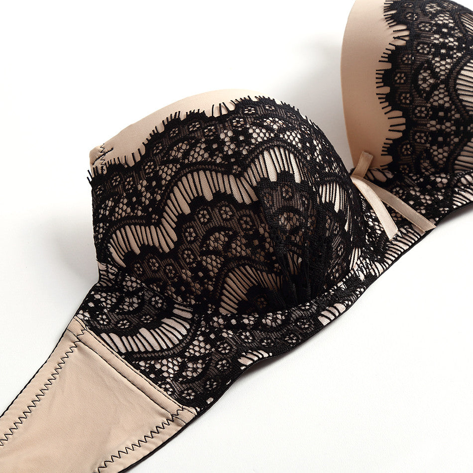 Sexy Embroidery Bra Set lace push up