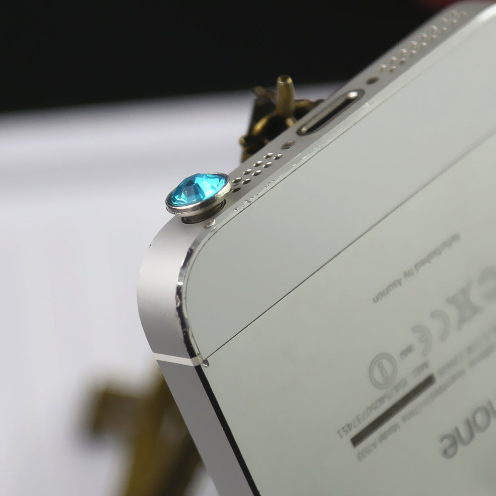 5 piece Universal 3.5mm Diamond Dust Plug Mobile Phone accessories For iPhone 5 5s 6 6s