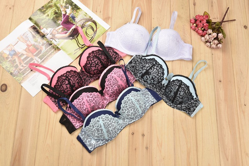 Sexy push up bra brief sets with Lace and embroidery