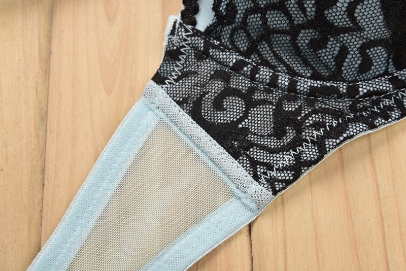 Sexy push up bra brief sets with Lace and embroidery