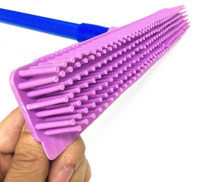 Rubber broom pet hair remover